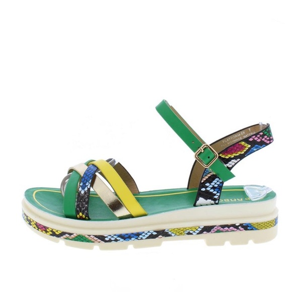 BAMBOO Shoes - Women’s Safari/Jungle Multi Print Sandal.